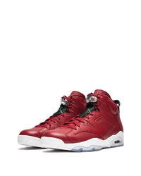 rote hohe Sneakers aus Leder von Jordan