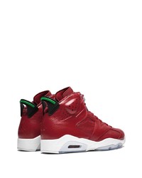 rote hohe Sneakers aus Leder von Jordan