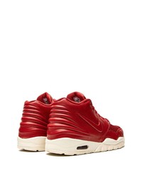 rote hohe Sneakers aus Leder von Nike