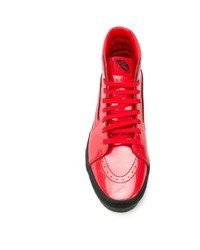 rote hohe Sneakers aus Leder von Vans