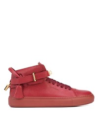 rote hohe Sneakers aus Leder von Buscemi