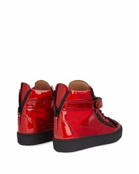 rote hohe Sneakers aus Leder von Giuseppe Zanotti