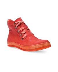 rote hohe Sneakers aus Leder von A Diciannoveventitre