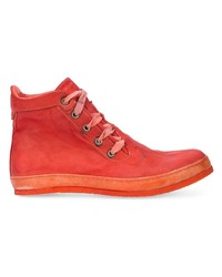 rote hohe Sneakers aus Leder von A Diciannoveventitre