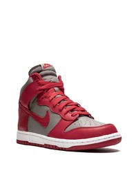 rote hohe Sneakers aus Leder von Nike