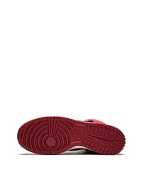 rote hohe Sneakers aus Leder von Nike