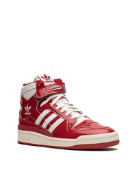 rote hohe Sneakers aus Leder von adidas