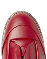 rote hohe Sneakers aus Leder von Maison Margiela