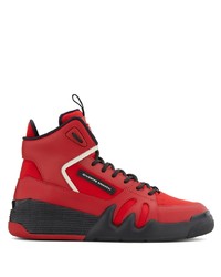 rote hohe Sneakers aus Leder von Giuseppe Zanotti