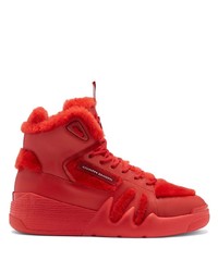 rote hohe Sneakers aus Leder von Giuseppe Zanotti