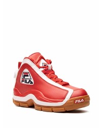 rote hohe Sneakers aus Leder von Fila