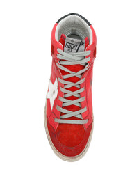 rote hohe Sneakers aus Leder von Golden Goose Deluxe Brand