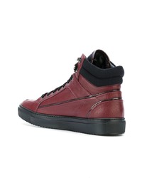 rote hohe Sneakers aus Leder von Fabi