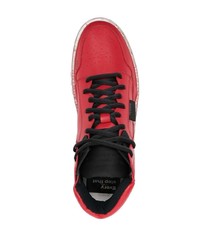 rote hohe Sneakers aus Leder von RBRSL RUBBER SOUL