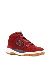 rote hohe Sneakers aus Leder von Bally