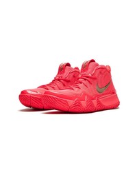 rote hohe Sneakers aus Leder von Nike