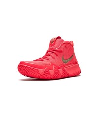 rote hohe Sneakers aus Leder von Nike