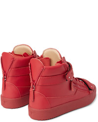 rote hohe Sneakers aus Leder von Giuseppe Zanotti