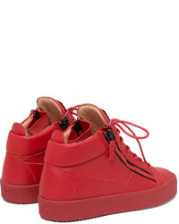 rote hohe Sneakers aus Leder von Giuseppe Zanotti