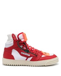 rote hohe Sneakers aus Leder von Off-White