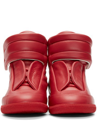 rote hohe Sneakers aus Leder von Maison Margiela