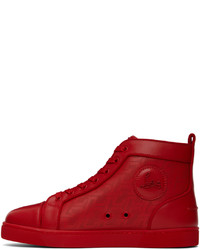 rote hohe Sneakers aus Leder von Christian Louboutin