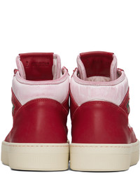 rote hohe Sneakers aus Leder von Rhude