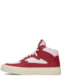 rote hohe Sneakers aus Leder von Rhude