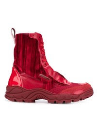 rote hohe Sneakers aus Leder von Rombaut
