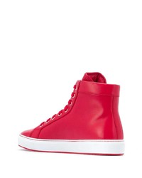 rote hohe Sneakers aus Leder von Philipp Plein