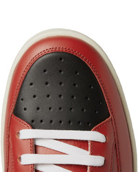 rote hohe Sneakers aus Leder von Saint Laurent