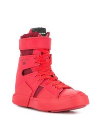 rote hohe Sneakers aus Leder von Julius