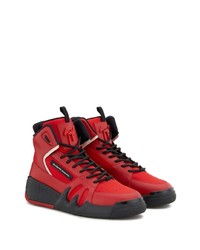 rote hohe Sneakers aus Leder von Giuseppe Zanotti