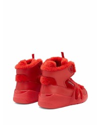 rote hohe Sneakers aus Leder von Giuseppe Zanotti