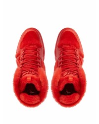 rote hohe Sneakers aus Leder von Giuseppe Zanotti