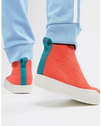 rote hohe Sneakers aus Segeltuch von adidas Originals