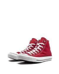 rote hohe Sneakers aus Segeltuch von Converse