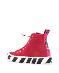 rote hohe Sneakers aus Segeltuch von Off-White