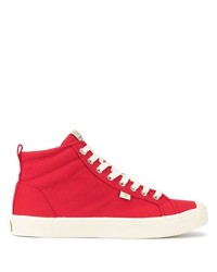 rote hohe Sneakers aus Segeltuch von Cariuma