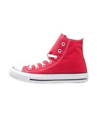 rote hohe Sneakers aus Segeltuch von Converse