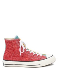rote hohe Sneakers aus Segeltuch von Converse X JW Anderson