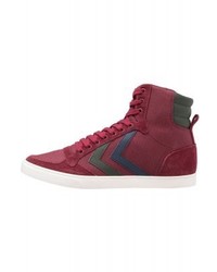 rote hohe Sneakers aus Segeltuch von Hummel