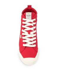 rote hohe Sneakers aus Segeltuch von Cariuma