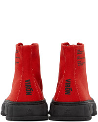 rote hohe Sneakers aus Segeltuch von Viron