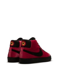 rote hohe Sneakers aus Segeltuch von Nike