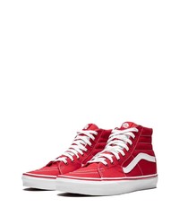 rote hohe Sneakers aus Segeltuch von Vans