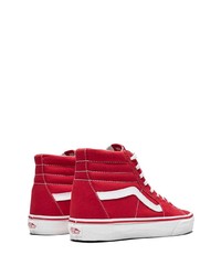 rote hohe Sneakers aus Segeltuch von Vans