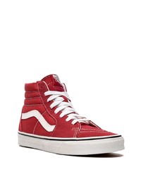 rote hohe Sneakers aus Segeltuch von Vans