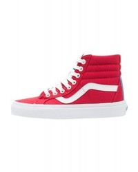 rote hohe Sneakers aus Segeltuch von Vans