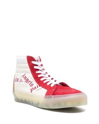 rote hohe Sneakers aus Segeltuch von Vans